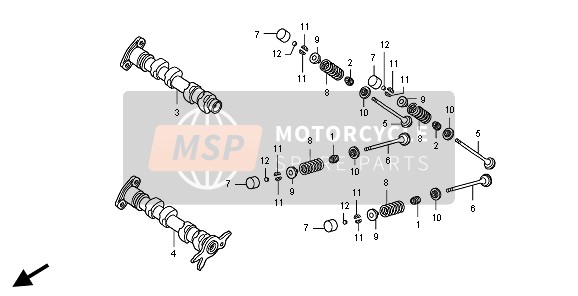 Honda FJS400A 2010 Arbre À Cames & Soupape pour un 2010 Honda FJS400A